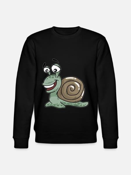 Escargot chanceux bande dessin animé Lentement - Sweat bio CHANGER Stanley/Stella Unisexe - noir