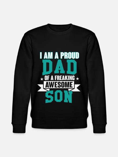 father and son - Stanley/Stella CHANGER Unisex Organic Sweatshirt - black