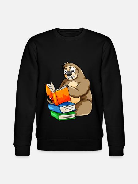 Reading Sloth Read Bookworm Bookworm Bookworm Book - Stanley/Stella CHANGER Unisex Organic Sweatshirt - black