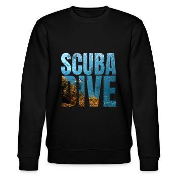 Scuba dive diving holiday gift idea coral - Stanley/Stella CHANGER Unisex Organic Sweatshirt - black - Front - Nik (191cm) & Marisol (170cm)