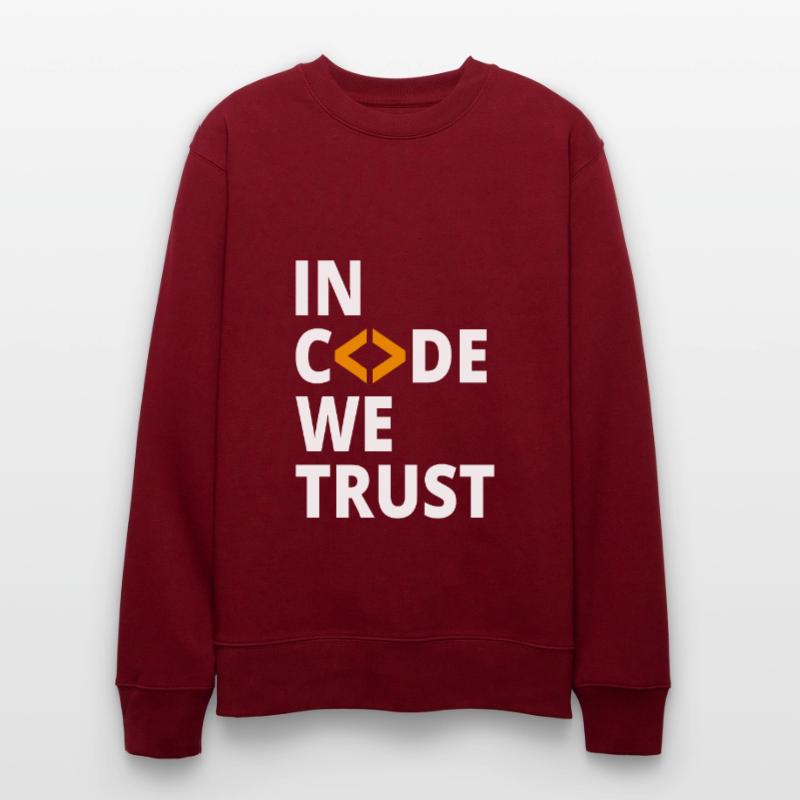 In code we trust Programmierer Geek Coding Nerd Stanley/Stella Unisex Bio-Sweatshirt CHANGER 