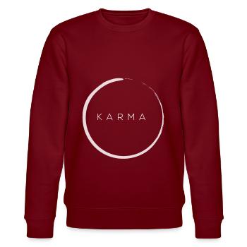 Chemise Design Karma Circle Bouddhisme Zen - Sweat bio CHANGER Stanley/Stella Unisexe - bordeaux - Devant - Nik (191cm) & Marisol (170cm)