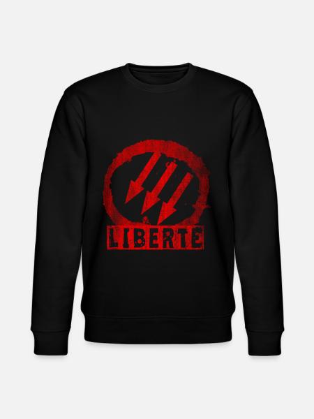 ANTIFA LIBERTÉ FREEDOM - Stanley/Stella CHANGER Unisex Organic Sweatshirt - black