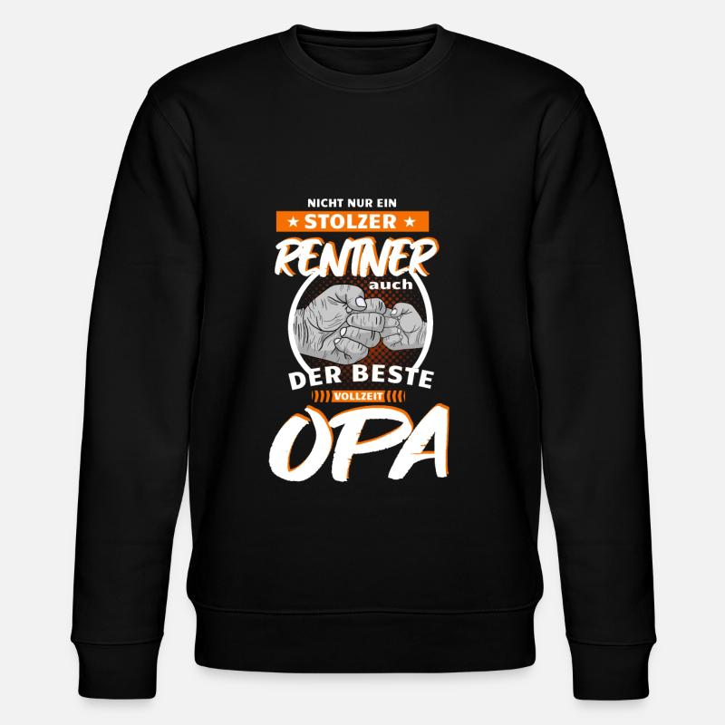 Rentner vollzeit Opa Geschenkidee - Stanley/Stella Unisex Bio-Sweatshirt CHANGER  - Schwarz