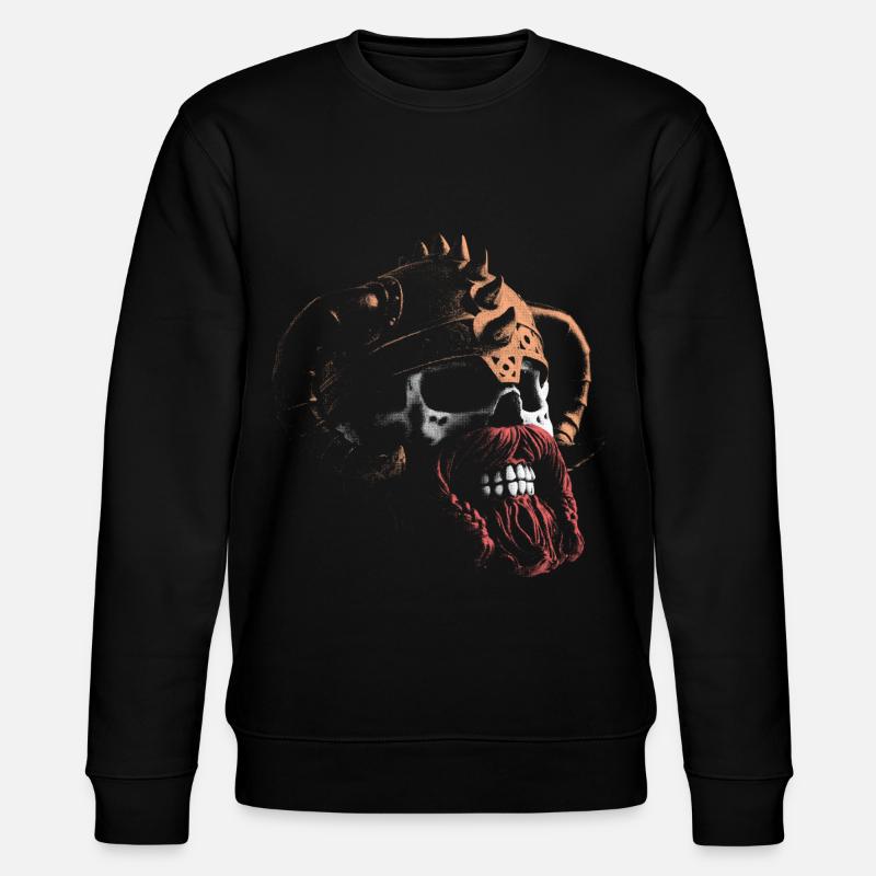 Wikinger Totenkopf - Stanley/Stella Unisex Bio-Sweatshirt CHANGER  - Schwarz