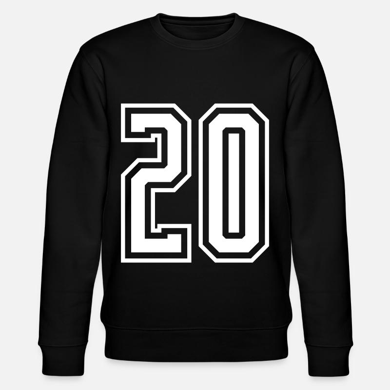 20 Zahl nummer - Stanley/Stella Unisex Bio-Sweatshirt CHANGER  - Schwarz