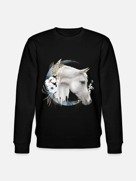 Horse motif Boho - Stanley/Stella CHANGER Unisex Organic Sweatshirt - black
