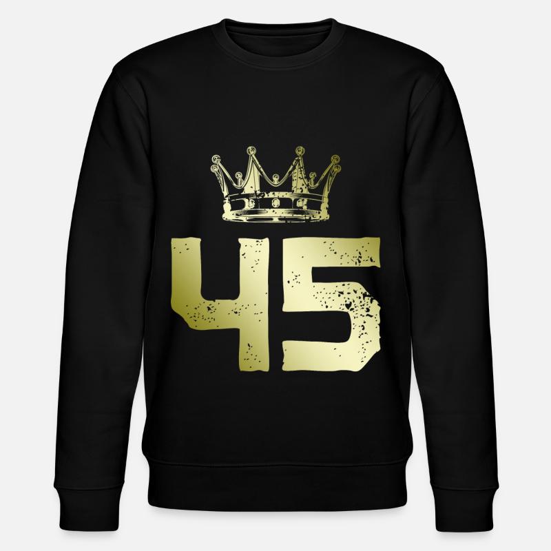 45 Number crown - Stanley/Stella CHANGER Unisex Organic Sweatshirt - black