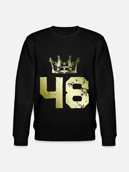 48 Number crown - Stanley/Stella CHANGER Unisex Organic Sweatshirt - black