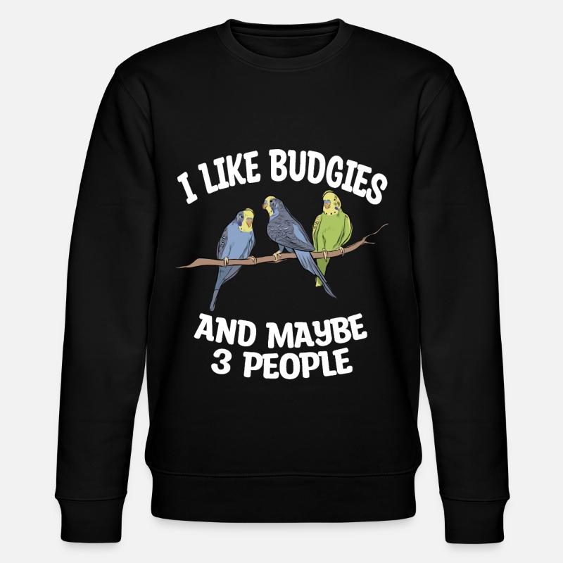 Budgerigar lover - Stanley/Stella CHANGER Unisex Organic Sweatshirt - black