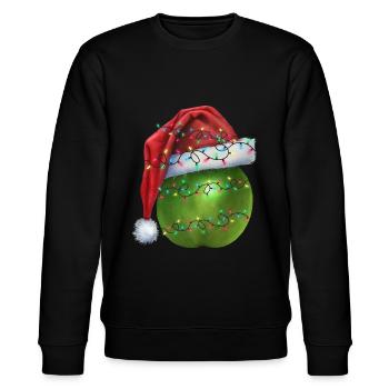 Pomme verte de Noël - Sweat bio CHANGER Stanley/Stella Unisexe - noir - Devant - Nik (191cm) & Marisol (170cm)