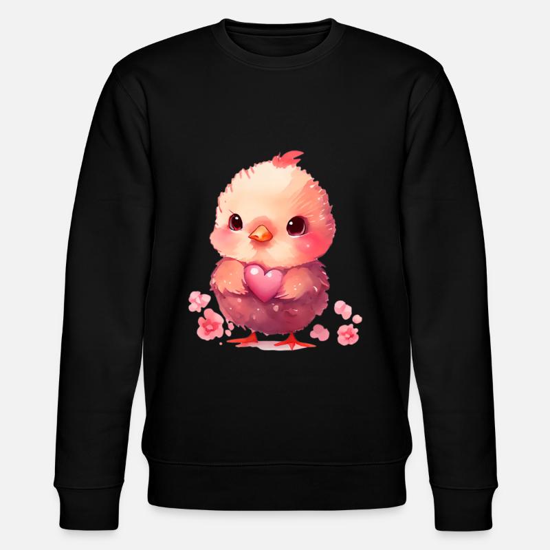 Chick Valentine's Day Gift - Stanley/Stella CHANGER Unisex Organic Sweatshirt - black