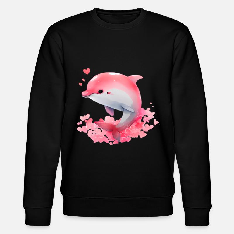 Cadeau de Saint-Valentin Dolphin - Sweat bio CHANGER Stanley/Stella Unisexe - noir