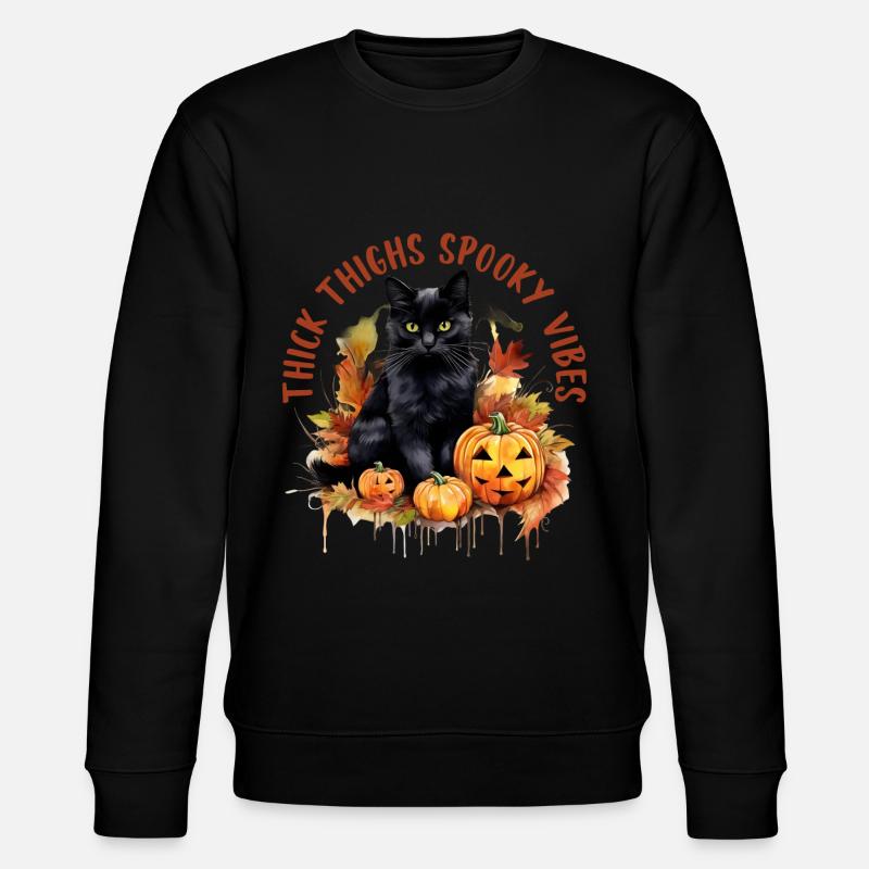 Halloween Pumpkin Horror - Stanley/Stella CHANGER Unisex Organic Sweatshirt - black