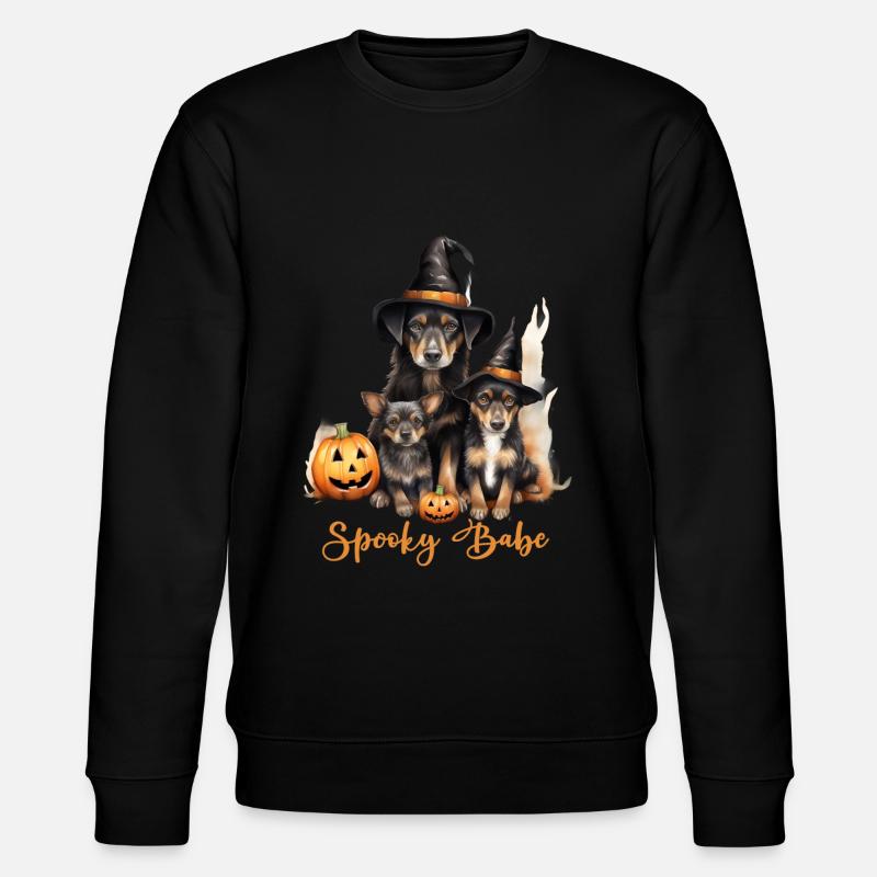 Halloween Pumpkin Horror - Stanley/Stella CHANGER Unisex Organic Sweatshirt - black
