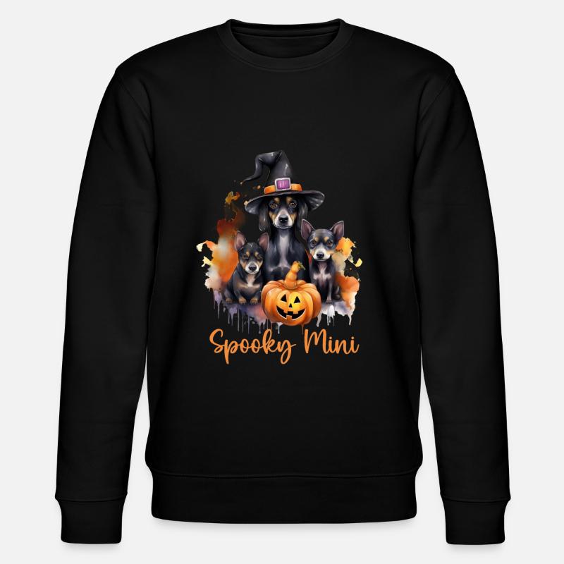 Halloween Pumpkin Horror - Stanley/Stella CHANGER Unisex Organic Sweatshirt - black