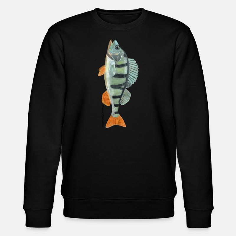 Perch - Perca fluviatilis - Stanley/Stella CHANGER Unisex Organic Sweatshirt - black