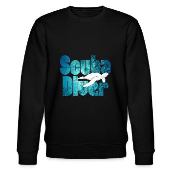 Scuba Diver - tortue - Sweat bio CHANGER Stanley/Stella Unisexe - noir - Devant - Nik (191cm) & Marisol (170cm)