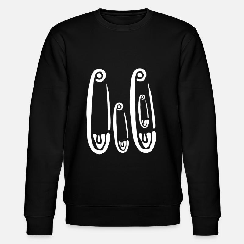 Nachwuchs kommt - Sicherheitsnadeln - Stanley/Stella Unisex Bio-Sweatshirt CHANGER  - Schwarz
