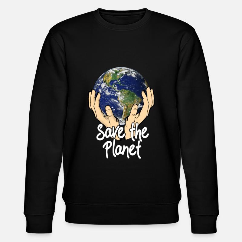 Save The Planet - Stanley/Stella CHANGER Unisex Organic Sweatshirt - black