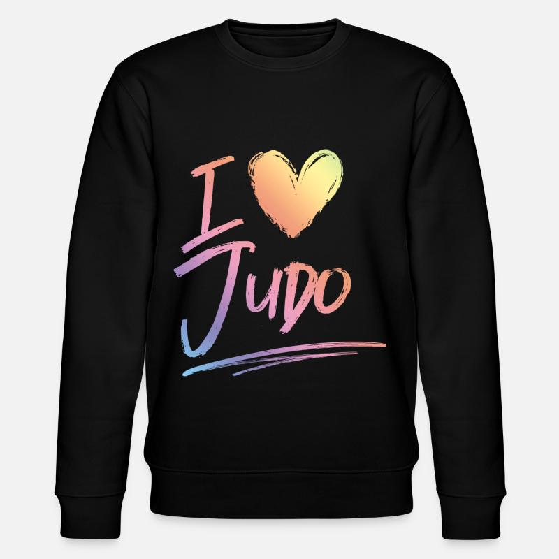 Ich liebe Judo - Stanley/Stella Unisex Bio-Sweatshirt CHANGER  - Schwarz