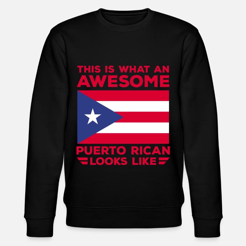 Drapeau de Porto Rico - Sweat bio CHANGER Stanley/Stella Unisexe - noir
