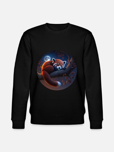 Red panda - Stanley/Stella CHANGER Unisex Organic Sweatshirt - black