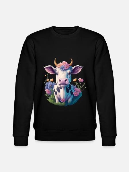 Kuh - Stanley/Stella Unisex Bio-Sweatshirt CHANGER  - Schwarz