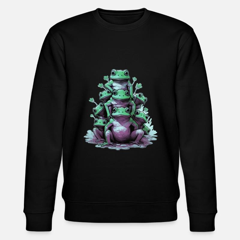 Drôles de grenouilles - Sweat bio CHANGER Stanley/Stella Unisexe - noir