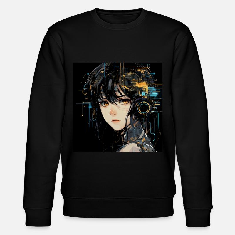 Anime Augen Digital - Stanley/Stella Unisex Bio-Sweatshirt CHANGER - Schwarz