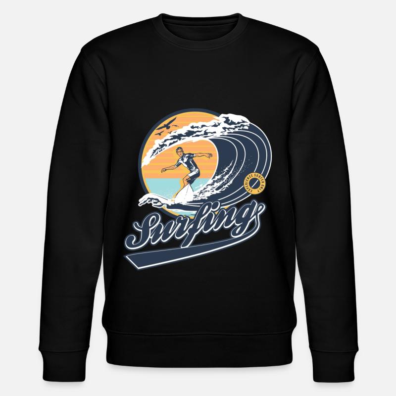 Surfing - Stanley/Stella Unisex Bio-Sweatshirt CHANGER - Schwarz