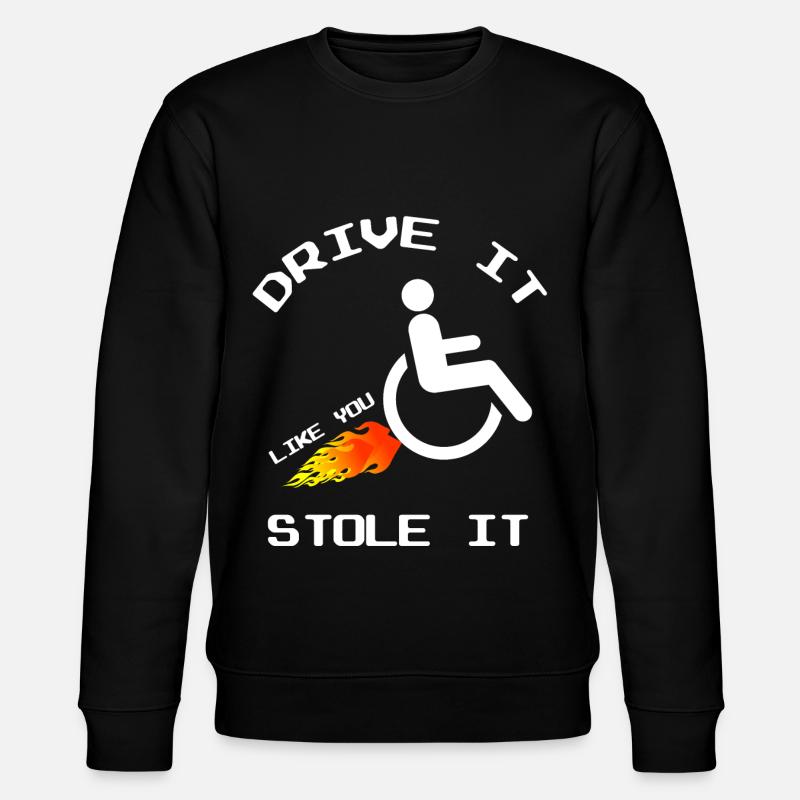 Fauteuil roulant Drôle - Sweat bio CHANGER Stanley/Stella Unisexe - noir