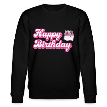Joyeux anniversaire gâteau Félicitations - Sweat bio CHANGER Stanley/Stella Unisexe - noir - Devant - Nik (191cm) & Marisol (170cm)