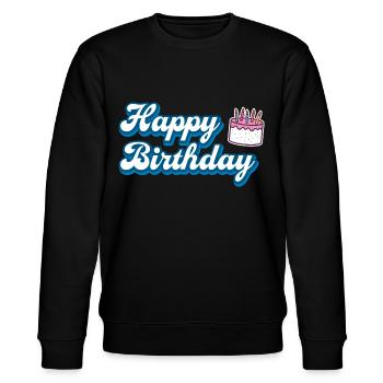 Joyeux anniversaire gâteau Félicitations - Sweat bio CHANGER Stanley/Stella Unisexe - noir - Devant - Nik (191cm) & Marisol (170cm)