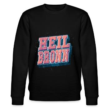 Heilbronn Deutschland Stadt Schrift Vintage Retro - Stanley/Stella Unisex Bio-Sweatshirt CHANGER  - Schwarz - Vorne - Nik (191cm) & Marisol (170cm)
