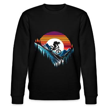 Biker VTT VTT Vintage Cadeau Homme - Sweat bio CHANGER Stanley/Stella Unisexe - noir - Devant - Nik (191cm) & Marisol (170cm)