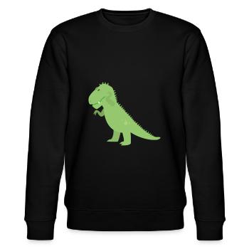 Dinosaures - Sweat bio CHANGER Stanley/Stella Unisexe - noir - Devant - Nik (191cm) & Marisol (170cm)