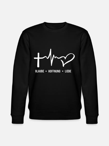 Glaube Hoffnung Liebe - Stanley/Stella Unisex Bio-Sweatshirt CHANGER  - Schwarz
