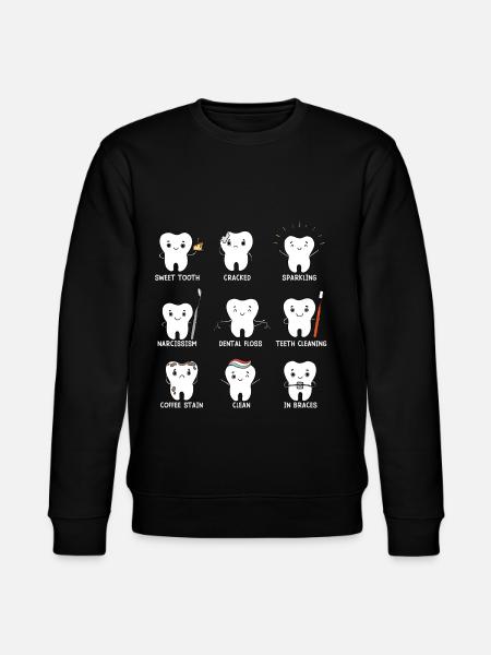 Teeth - Stanley/Stella CHANGER Unisex Organic Sweatshirt - black
