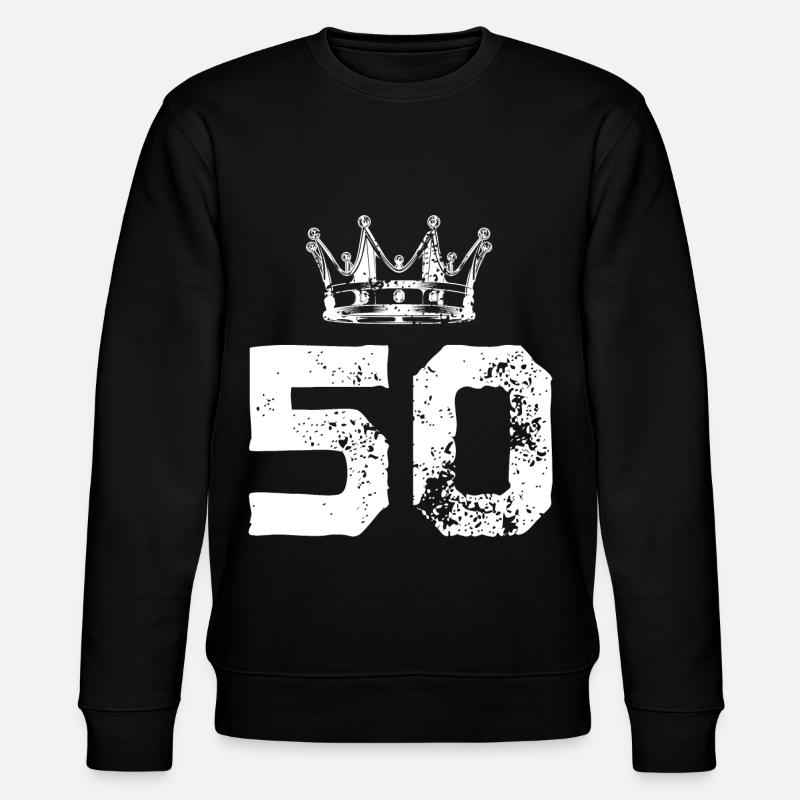 50 Zahl Krone - Stanley/Stella Unisex Bio-Sweatshirt CHANGER - Schwarz