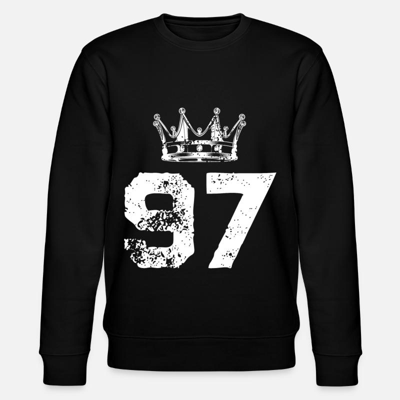 97 Number crown - Stanley/Stella CHANGER Unisex Organic Sweatshirt - black