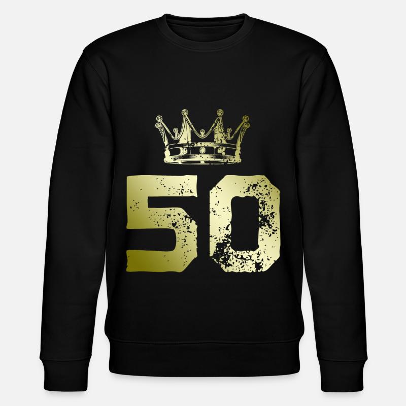 50 Zahl Krone - Stanley/Stella Unisex Bio-Sweatshirt CHANGER - Schwarz