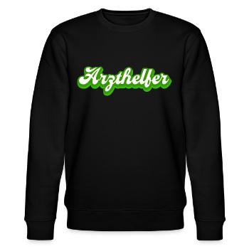 Arzthelfer Krankenpfleger Pflege Geschenkidee - Stanley/Stella Unisex Bio-Sweatshirt CHANGER  - Schwarz - Vorne - Nik (191cm) & Marisol (170cm)