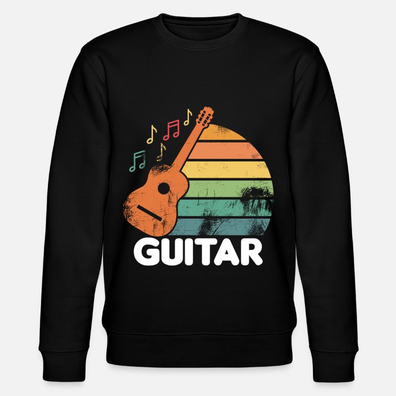 Gitarre retro - Stanley/Stella Unisex Bio-Sweatshirt CHANGER  - Schwarz