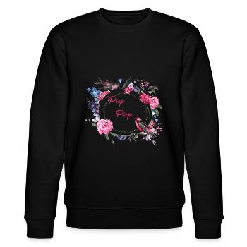 Birds chicks beep beep gift idea - Stanley/Stella CHANGER Unisex Organic Sweatshirt - black - Front - Nik (191cm) & Marisol (170cm)