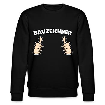 Bauzeichner Architektur Geschenkidee - Stanley/Stella Unisex Bio-Sweatshirt CHANGER  - Schwarz - Vorne - Nik (191cm) & Marisol (170cm)