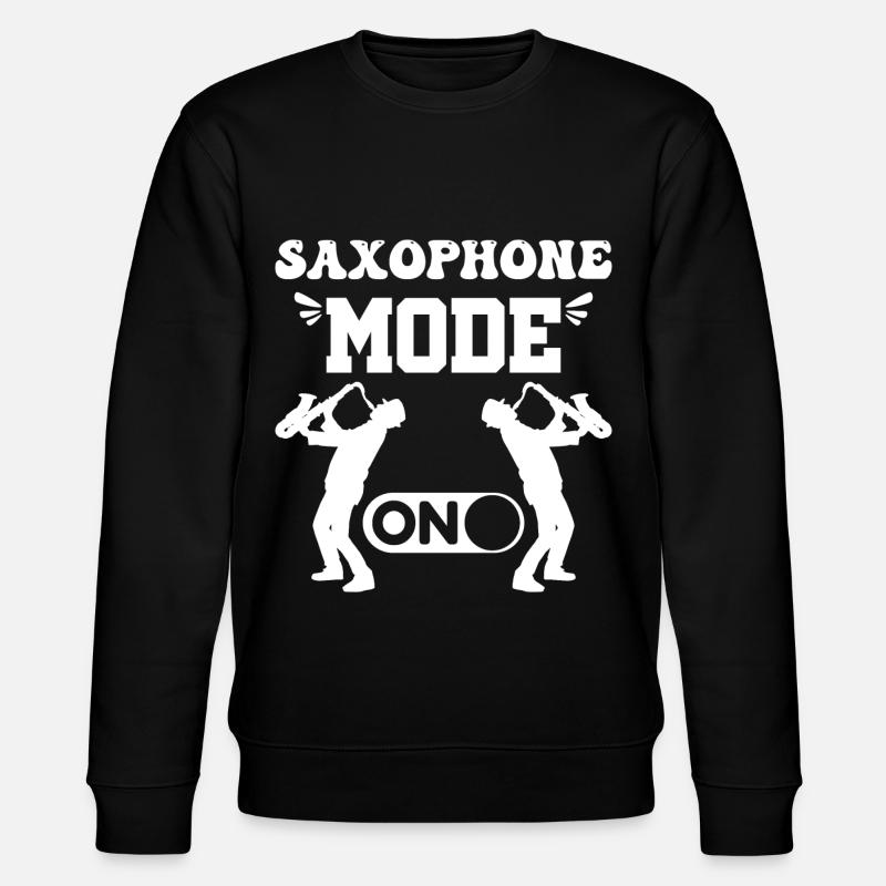 Sprüche Saxophon - Stanley/Stella Unisex Bio-Sweatshirt CHANGER - Schwarz