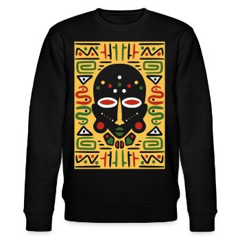 TRIBAL MASK - Sweat bio CHANGER Stanley/Stella Unisexe - noir - Devant - Nik (191cm) & Marisol (170cm)