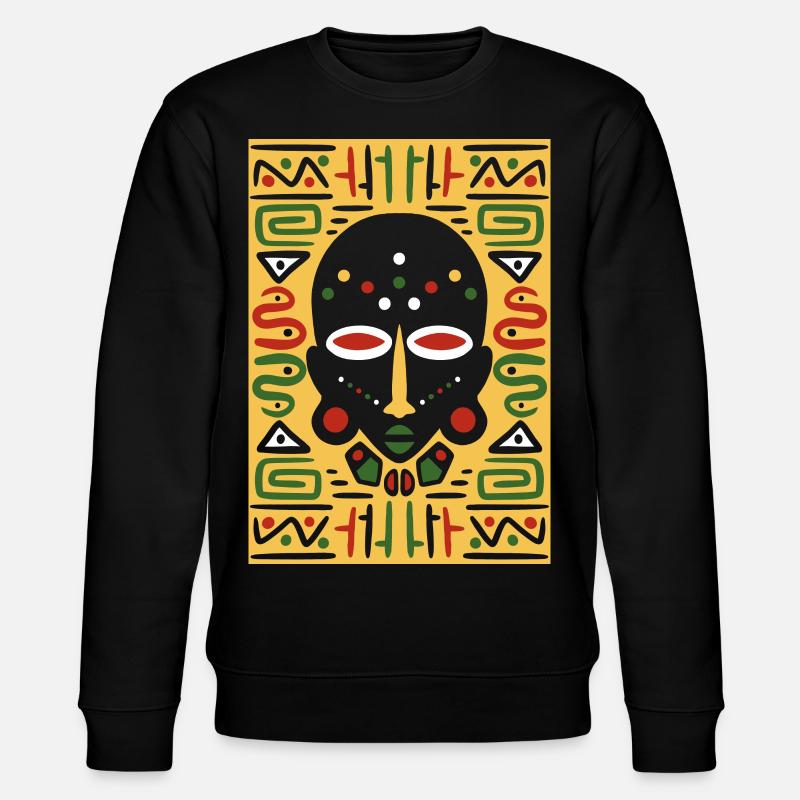 TRIBAL MASK - Sweat bio CHANGER Stanley/Stella Unisexe - noir