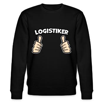 Logistiker Logostik Lager - Stanley/Stella Unisex Bio-Sweatshirt CHANGER  - Schwarz - Vorne - Nik (191cm) & Marisol (170cm)